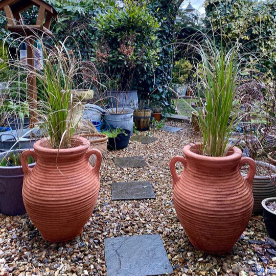 Athenian Vase Planter – Terracotta Style Garden Pot  Lightweight & Weather Resistant