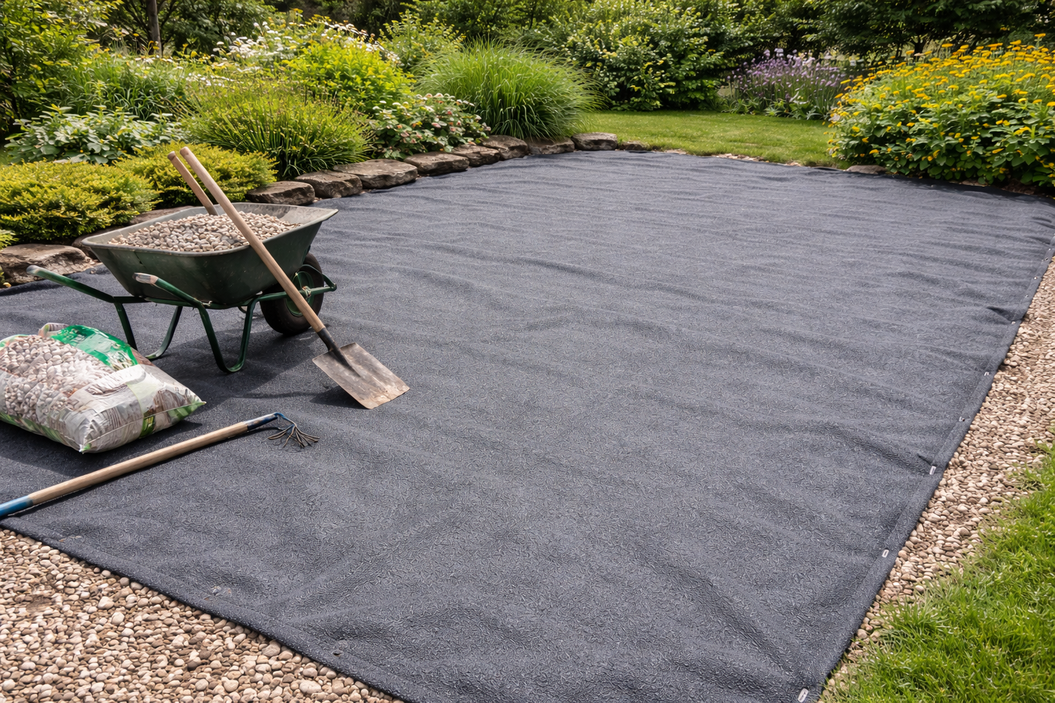 Black Non-Woven Geotextile Membrane 350gsm – Heavy Duty Drainage Fabric
