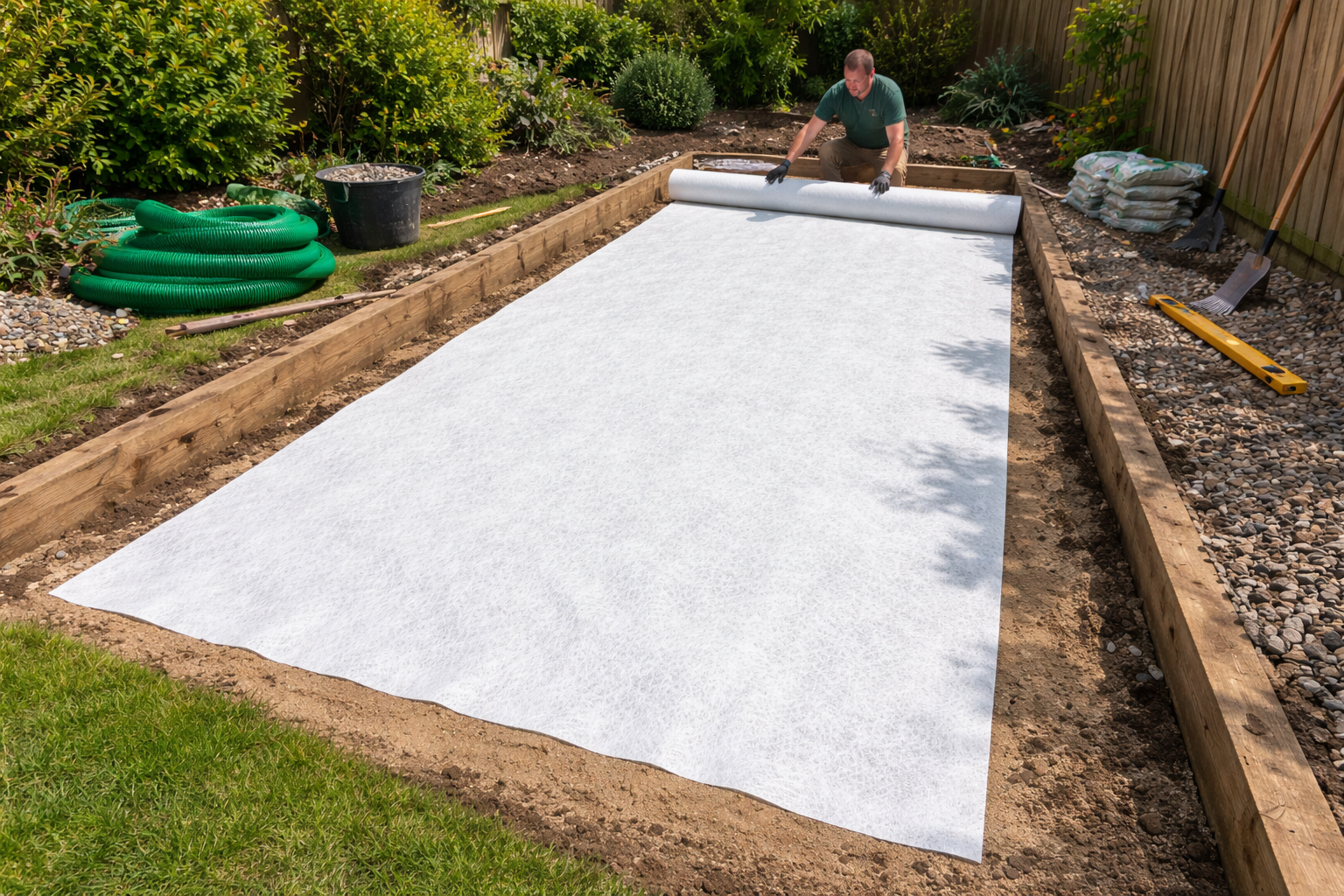 Landscaping Non-Woven Geotextile Membrane 2.25m Width – Larger Cut Lengths
