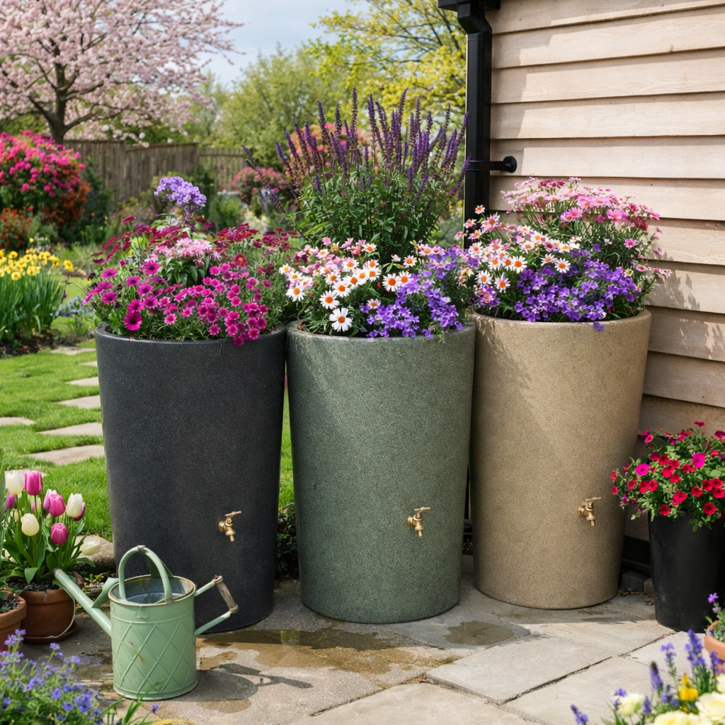 City Water Garden 180L Planter Water Butt | Rainwater Tank UK