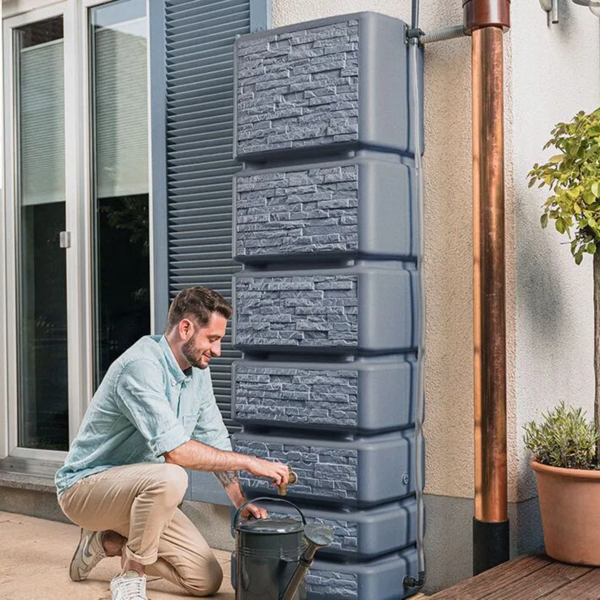 Tall & Slim 350L Water Butt Tanks