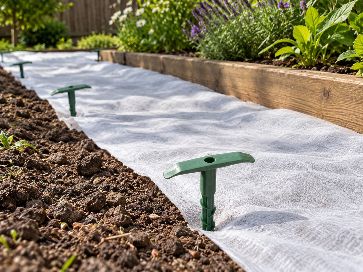 Green Geotextile Membrane Fixing Pins – Ground Anchors for Weed Control Fabric & Landscaping