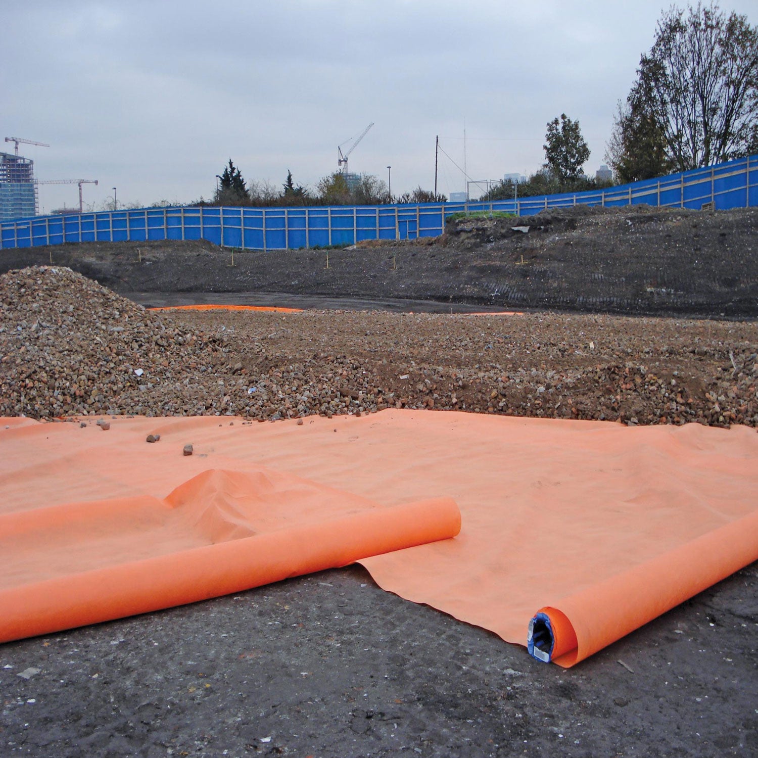 High-Visibility Orange Woven Warning Layer