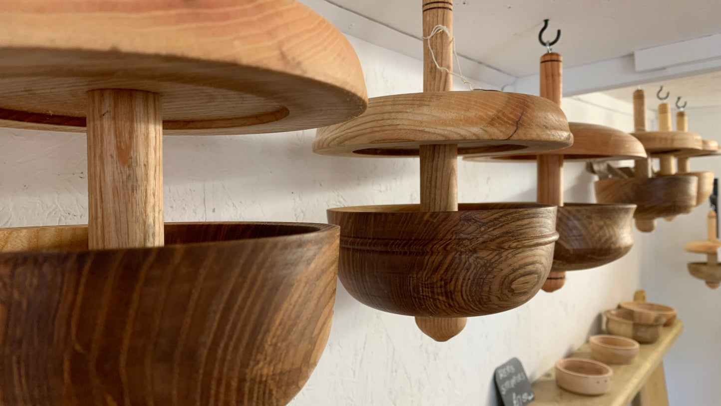 Handmade Ash Wood Bird Feeder – Medium & Large (25–28cm) – Clovelly Estate Timber