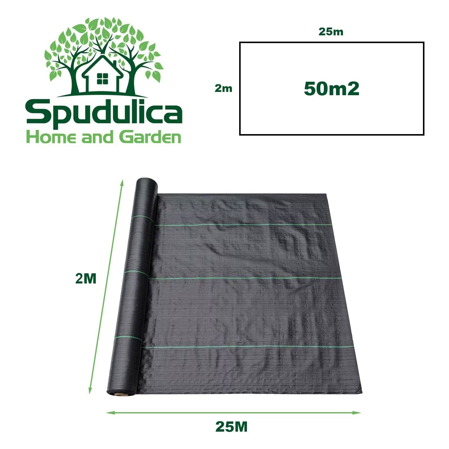 Weed Control Fabric Roll 50m2 100gsm