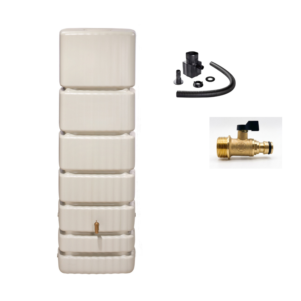 Tall & Slim 350L Water Butt Tank – Space Saving Rainwater Storage