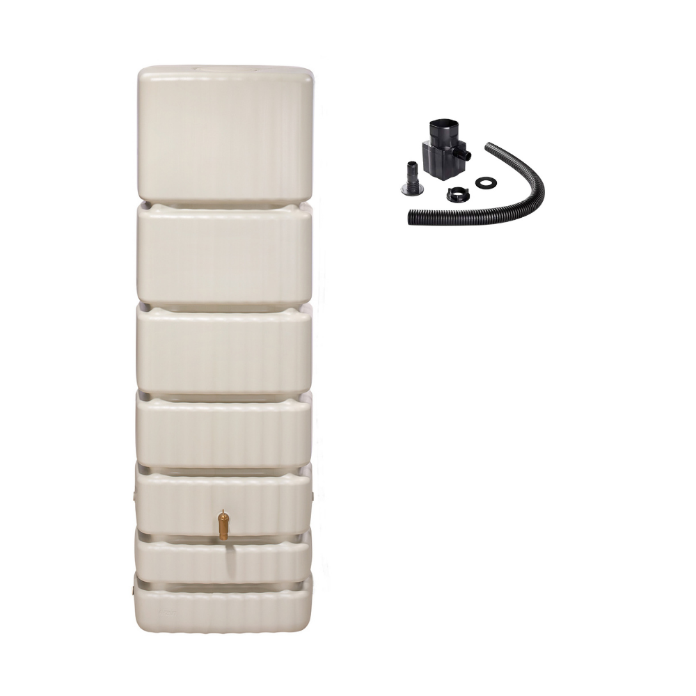 Tall & Slim 350L Water Butt Tank – Space Saving Rainwater Storage