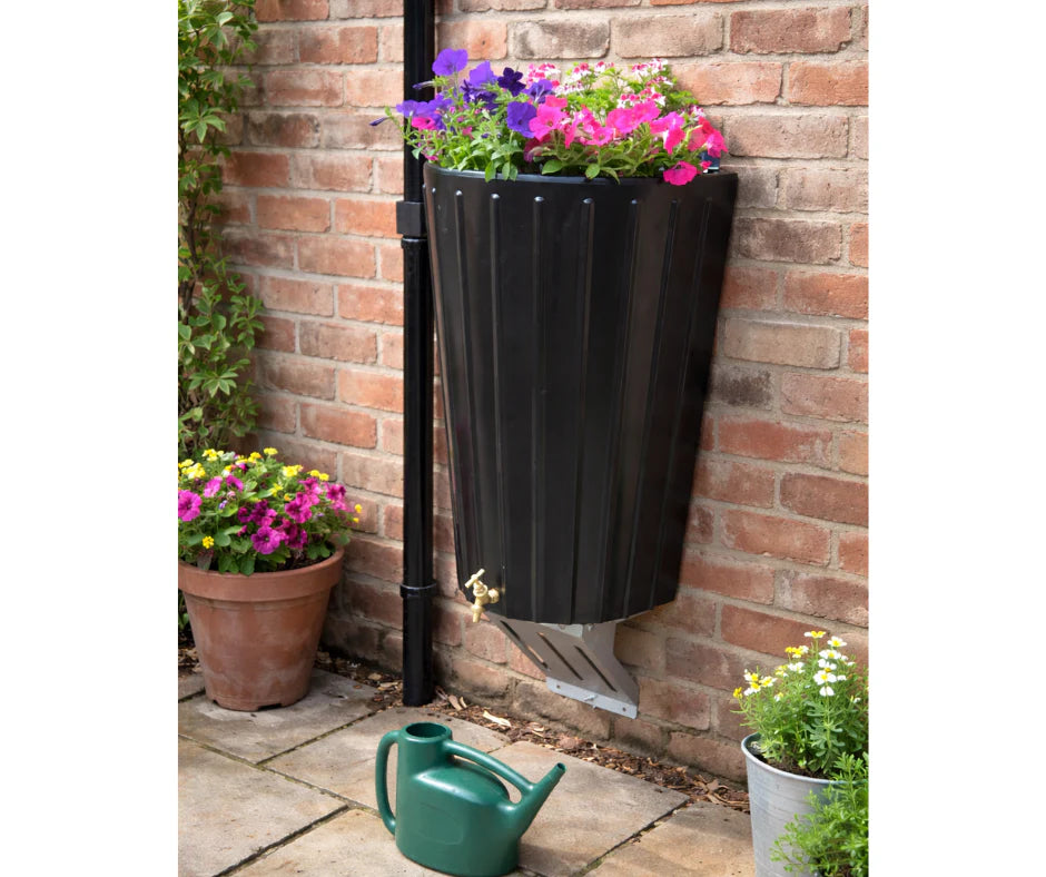 Cosmo Mini Water Garden 150L Water Butt Planter Wall Mounted Slim Space Saving Rainwater Tank