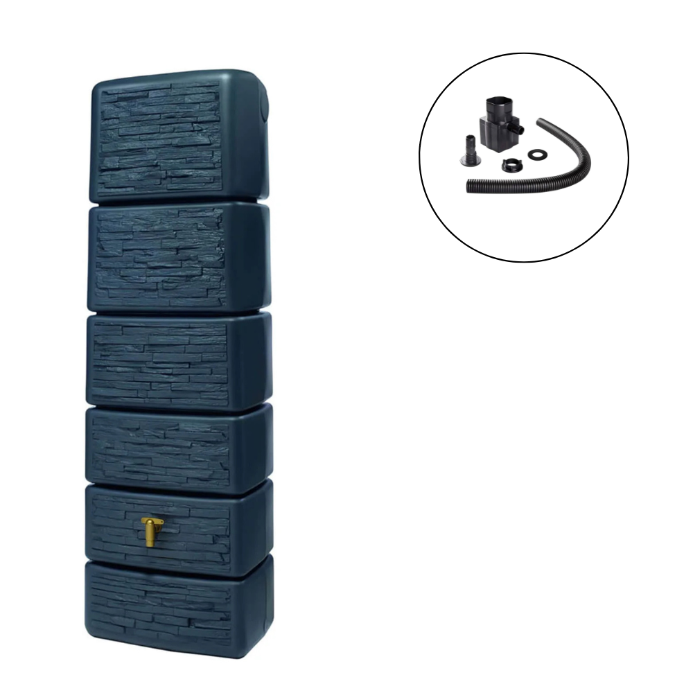 Tall & Slim 350L Water Butt Tank – Space Saving Rainwater Storage