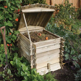 Rowlinson Beehive Composter 100L Wooden Garden Compost Bin with Lid & Hatch