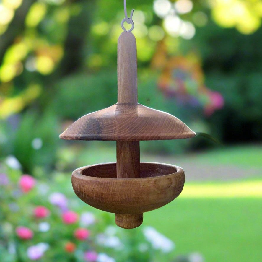 Handmade Ash Wood Bird Feeder – Medium & Large (25–28cm) – Clovelly Estate Timber