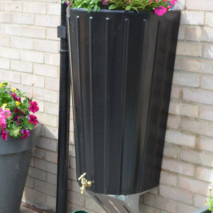 Cosmo Mini Water Garden 150L Water Butt Planter Wall Mounted Slim Space Saving Rainwater Tank