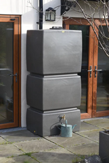 825L Pillar Water Butt – Tall Slimline Rainwater Tank Heavy Duty Garden Water Storage UK