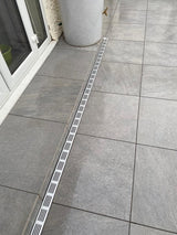 Slim Threshold Channel Drain With Stainless Steel Grating 1000mm