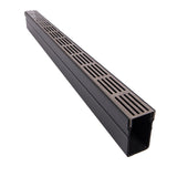 Slim PVC Threshold Channel Drain With Stainless Steel Grating 1000mm